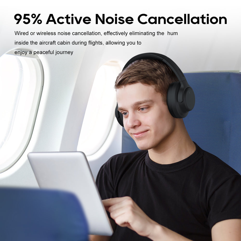NiceComfort 15 2nd- Hybrid Noise Cancelling Wireless Headphones, Bluetooth 6.0, Spatial Audio, ENC, 120Hrs