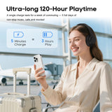 NiceComfort 15 2nd- Hybrid Noise Cancelling Wireless Headphones, Bluetooth 6.0, Spatial Audio, ENC, 120Hrs