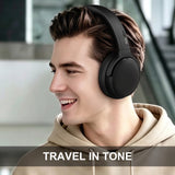 NiceComfort 35 (2nd Gen) Hybrid Noise Cancelling Headphones 4-Speakers 40kHz HD Sound,140 Hours' Ultra-long Playtime for Travel, Bluetooth 6.0, 5 Microphones ENC,Transparency,Spatial Audio,Low Latency
