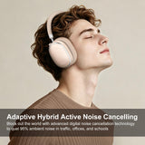 NiceComfort 95 (NC95) Hybrid Noise Cancelling Headphones Wireless Bluetooth with Transparency,ENC,HD Sound,Slim Headphones Lightweight
