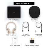 NiceComfort 95 (NC95) Hybrid Noise Cancelling Headphones Wireless Bluetooth with Transparency,ENC,HD Sound,Slim Headphones Lightweight