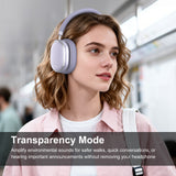 NiceComfort 95 (NC95) Hybrid Noise Cancelling Headphones Wireless Bluetooth with Transparency,ENC,HD Sound,Slim Headphones Lightweight