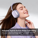 NiceComfort 95 (NC95) Hybrid Noise Cancelling Headphones Wireless Bluetooth with Transparency,ENC,HD Sound,Slim Headphones Lightweight