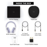 NiceComfort 95 (NC95) Hybrid Noise Cancelling Headphones Wireless Bluetooth with Transparency,ENC,HD Sound,Slim Headphones Lightweight