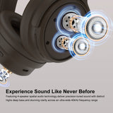 NiceComfort 35 (2nd Gen) Hybrid Noise Cancelling Headphones 4-Speakers 40kHz HD Sound,140 Hours' Ultra-long Playtime for Travel, Bluetooth 6.0, 5 Microphones ENC,Transparency,Spatial Audio,Low Latency