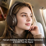 NiceComfort 35 (2nd Gen) Hybrid Noise Cancelling Headphones 4-Speakers 40kHz HD Sound,140 Hours' Ultra-long Playtime for Travel, Bluetooth 6.0, 5 Microphones ENC,Transparency,Spatial Audio,Low Latency