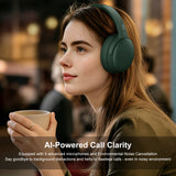 NiceComfort 35 (2nd Gen) Hybrid Noise Cancelling Headphones 4-Speakers 40kHz HD Sound,140 Hours' Ultra-long Playtime for Travel, Bluetooth 6.0, 5 Microphones ENC,Transparency,Spatial Audio,Low Latency