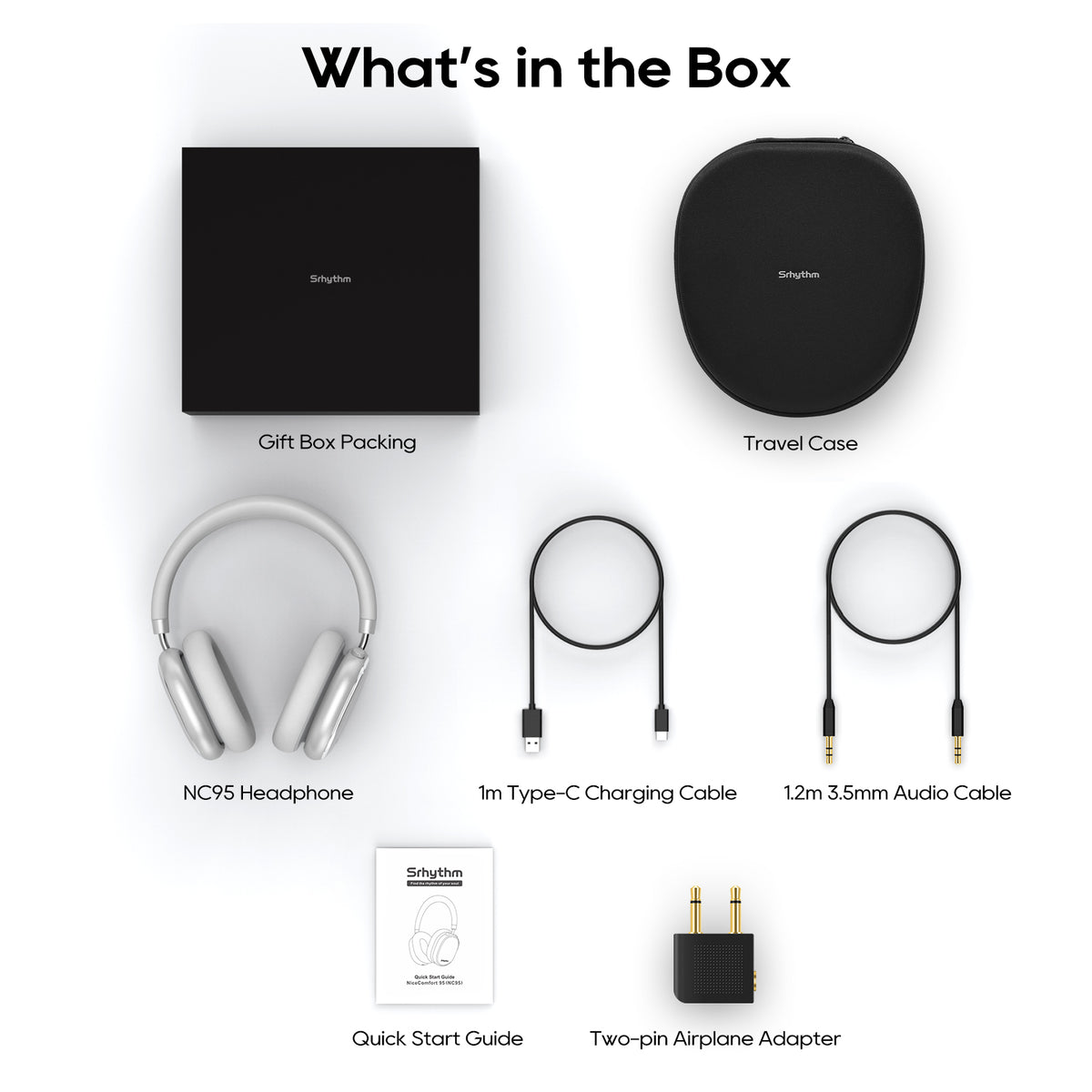 NiceComfort 95 - Hybrid ANC Headphones with Fashion Design, ENC