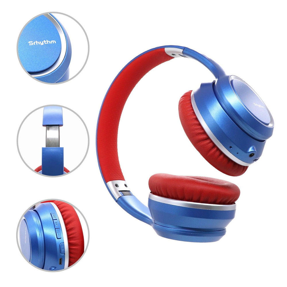 NiceComfort 15 - Foldable Over-ear Headset Bluetooth 5.0 - Srhythm - NC15-blue
